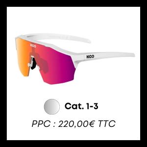 Lunettes KOO Alibi Photochromiques Blanc Mat Fuschia