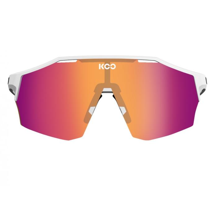 Lunettes KOO Alibi Photochromiques Blanc Mat Fuschia