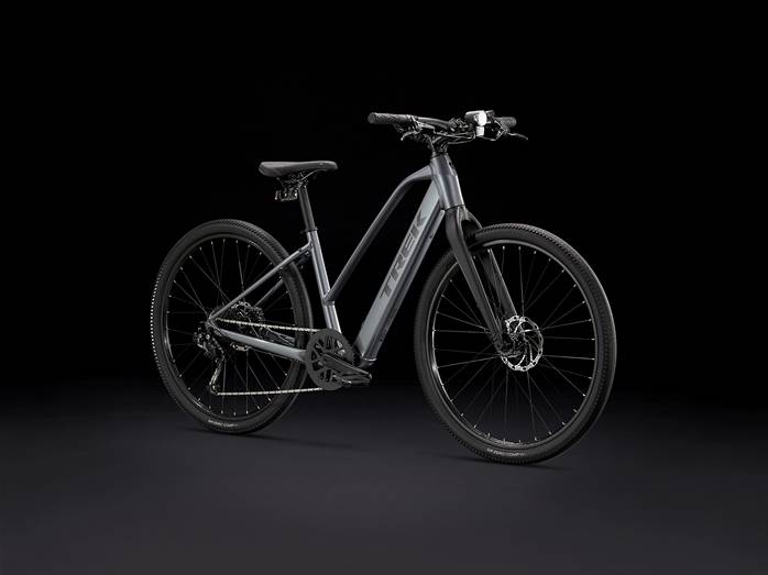 VTC électrique femmes TREK Dual Sport+ 2 Stagger Gris 250Wh