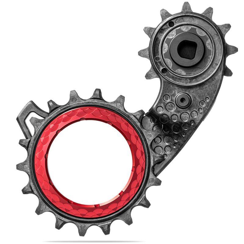 Chape de dérailleur arrière ABSOLUTE BLACK Hollowcage SRAM AXS Carbone Rouge