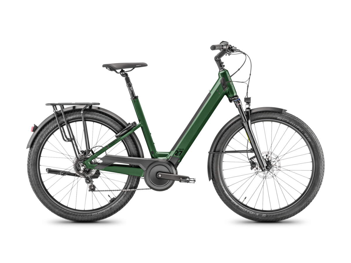 Vélo électrique MOUSTACHE Mardi 27.4 Smart System 625Wh Vert Sapin Brillant