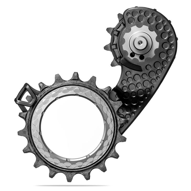 Chape de dérailleur arrière ABSOLUTE BLACK Hollowcage SHIMANO 9200 Carbone Titane